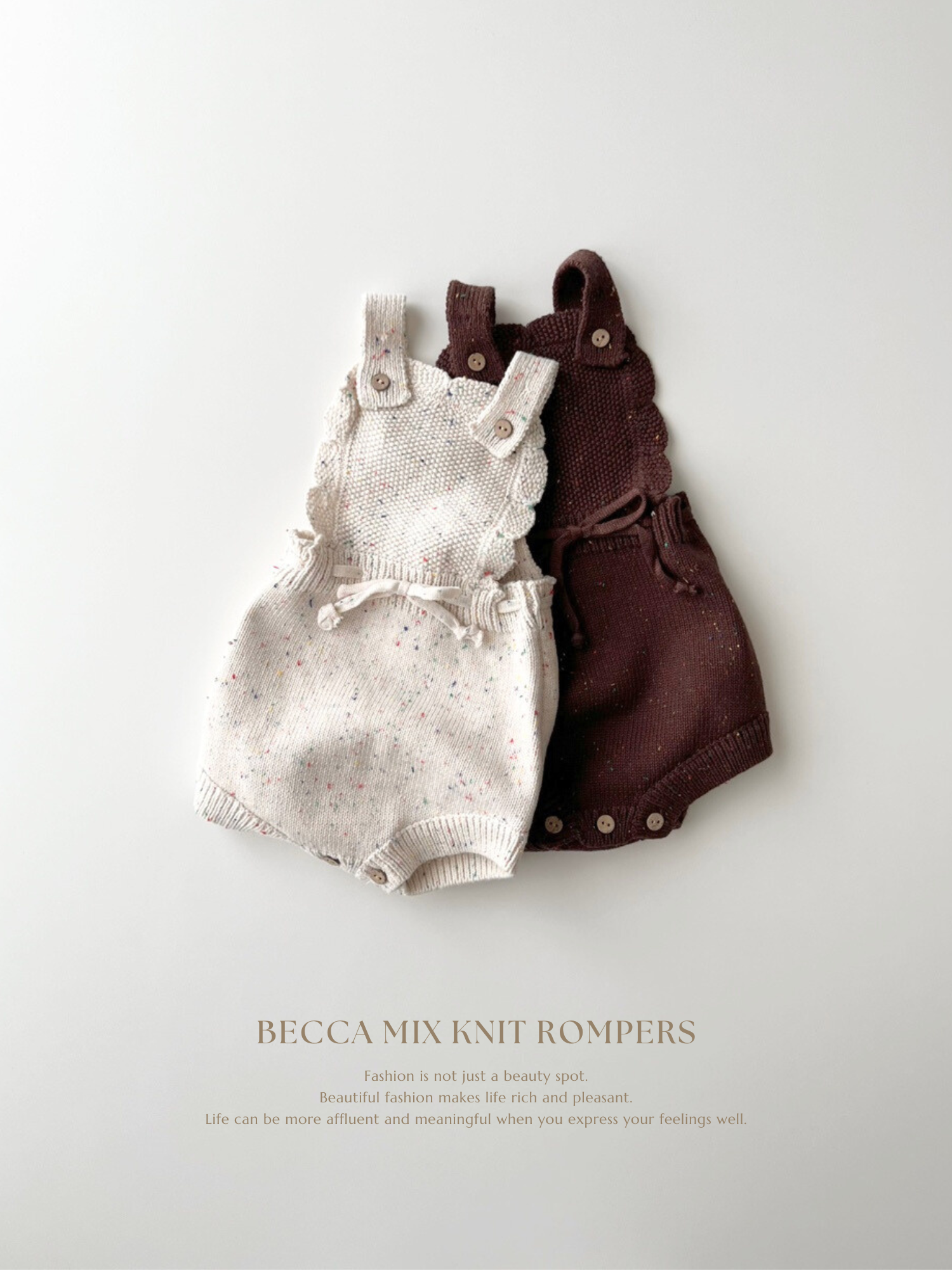 Becca mix knit rompers