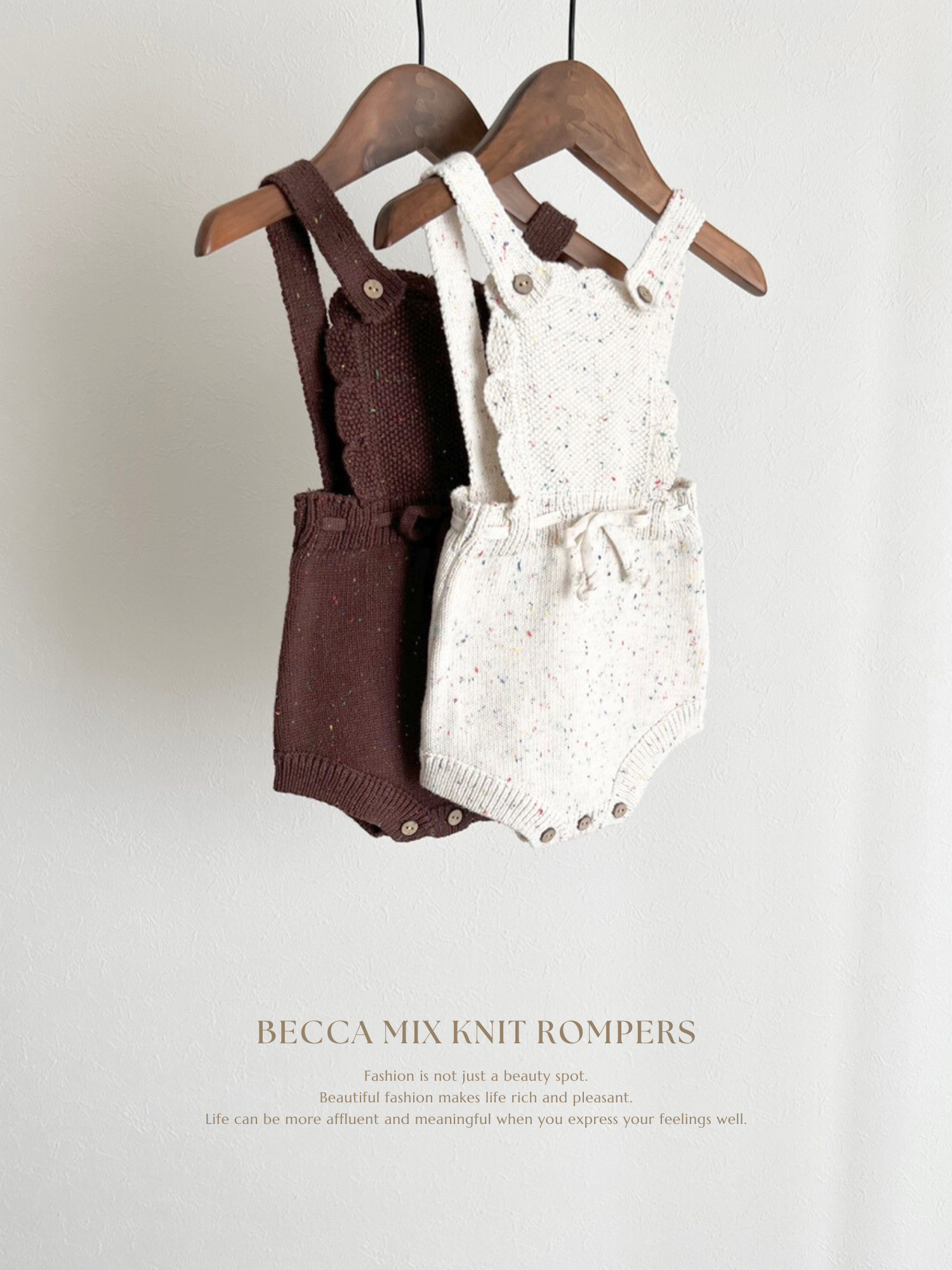 Becca mix knit rompers