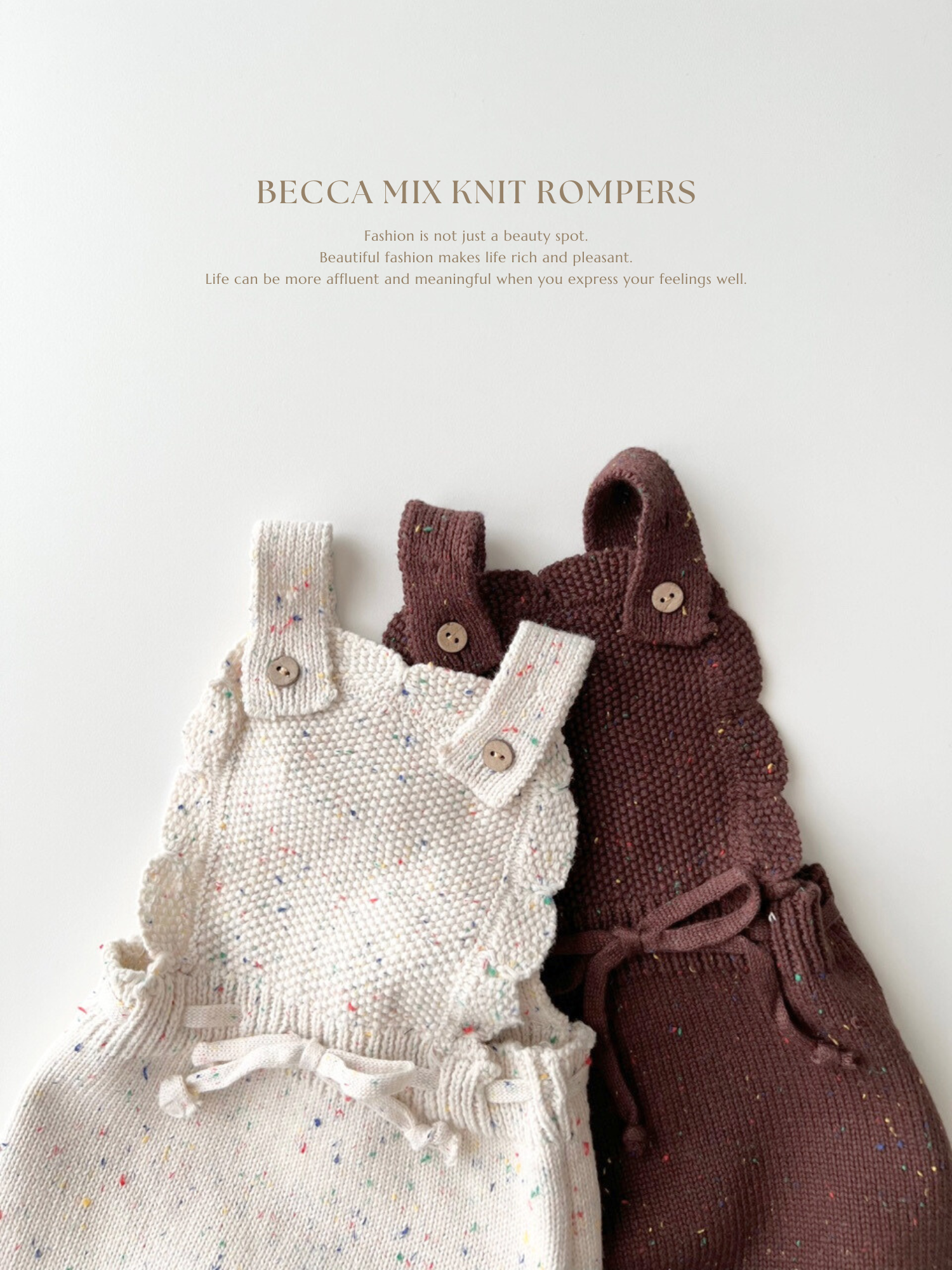 Becca mix knit rompers