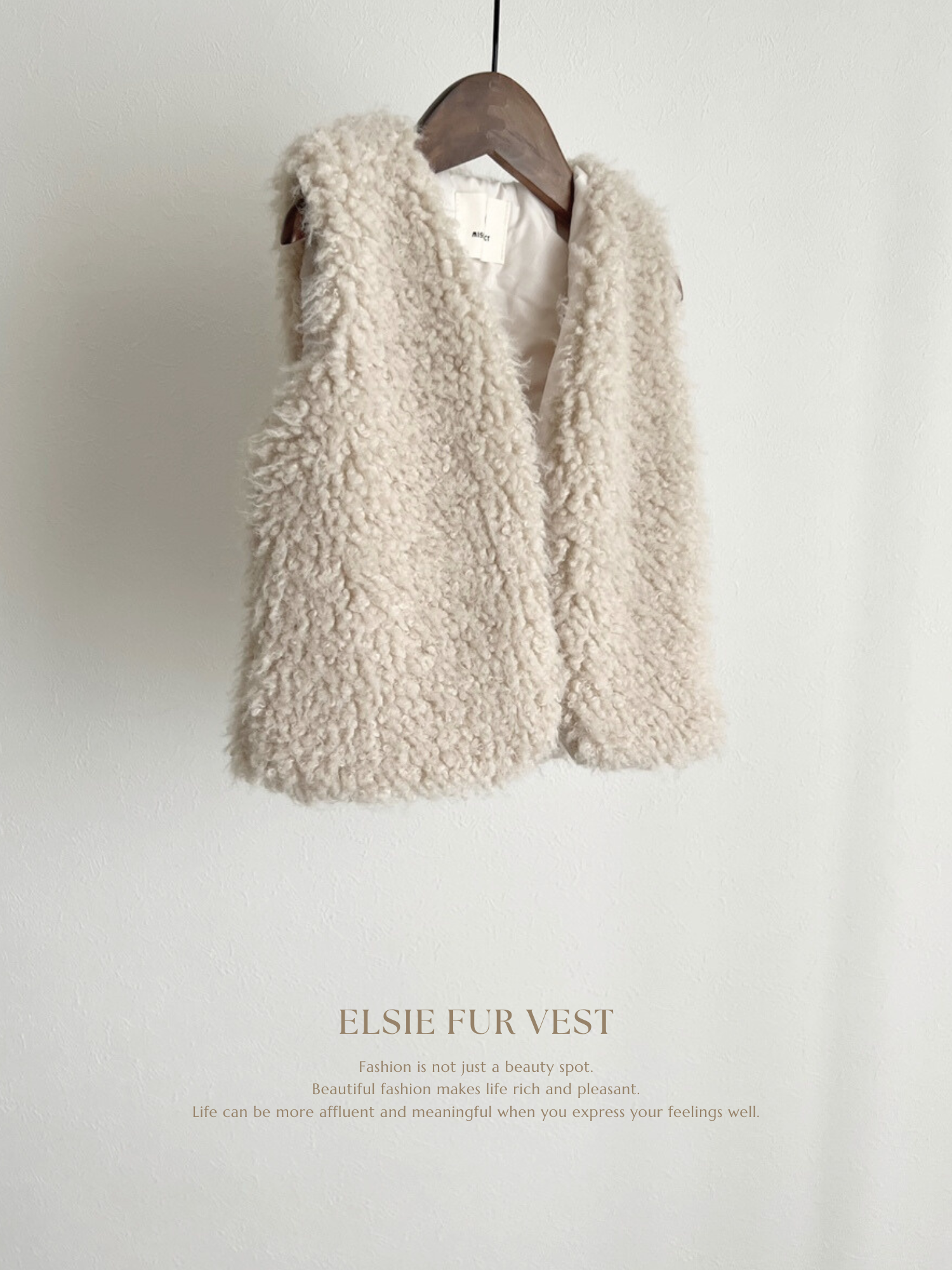 Elsie fur vest