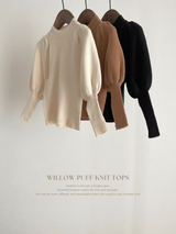 Willow puff knit tops