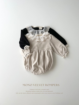 Mono velvet rompers