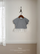 Peach stripe shasha tee