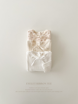 Eyelet ribbon tee