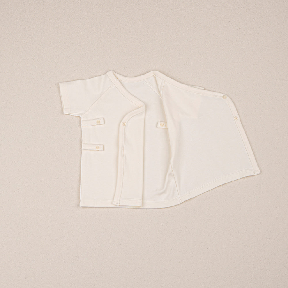 ［peekaboo］Ribbon newborn set (short sleeve)