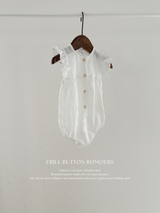 Frill button rompers