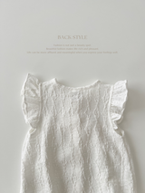 Frill button rompers