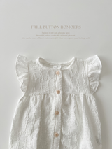 Frill button rompers