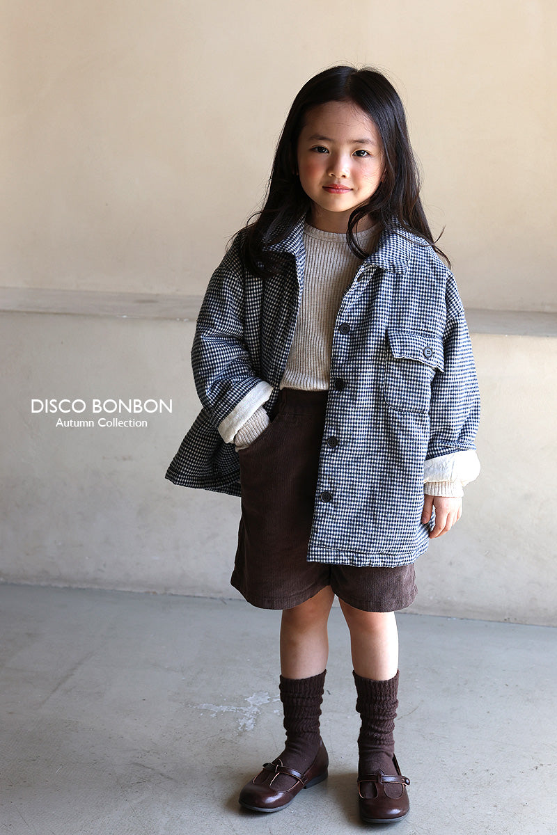 ［DISCO BONBON］Check cotton jumper