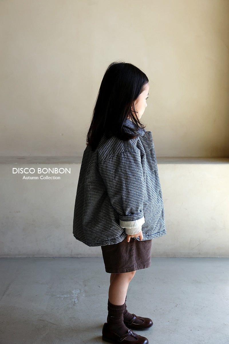 ［DISCO BONBON］Check cotton jumper