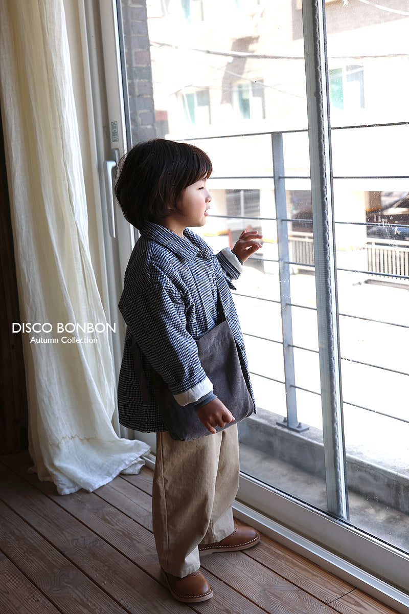 ［DISCO BONBON］Check cotton jumper