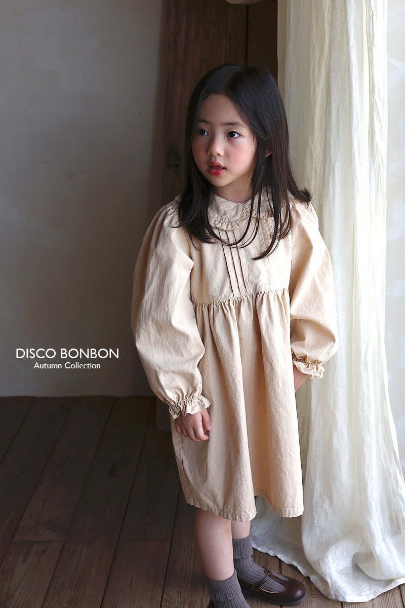 ［DISCO BONBON］Frill collor tuck one-piece