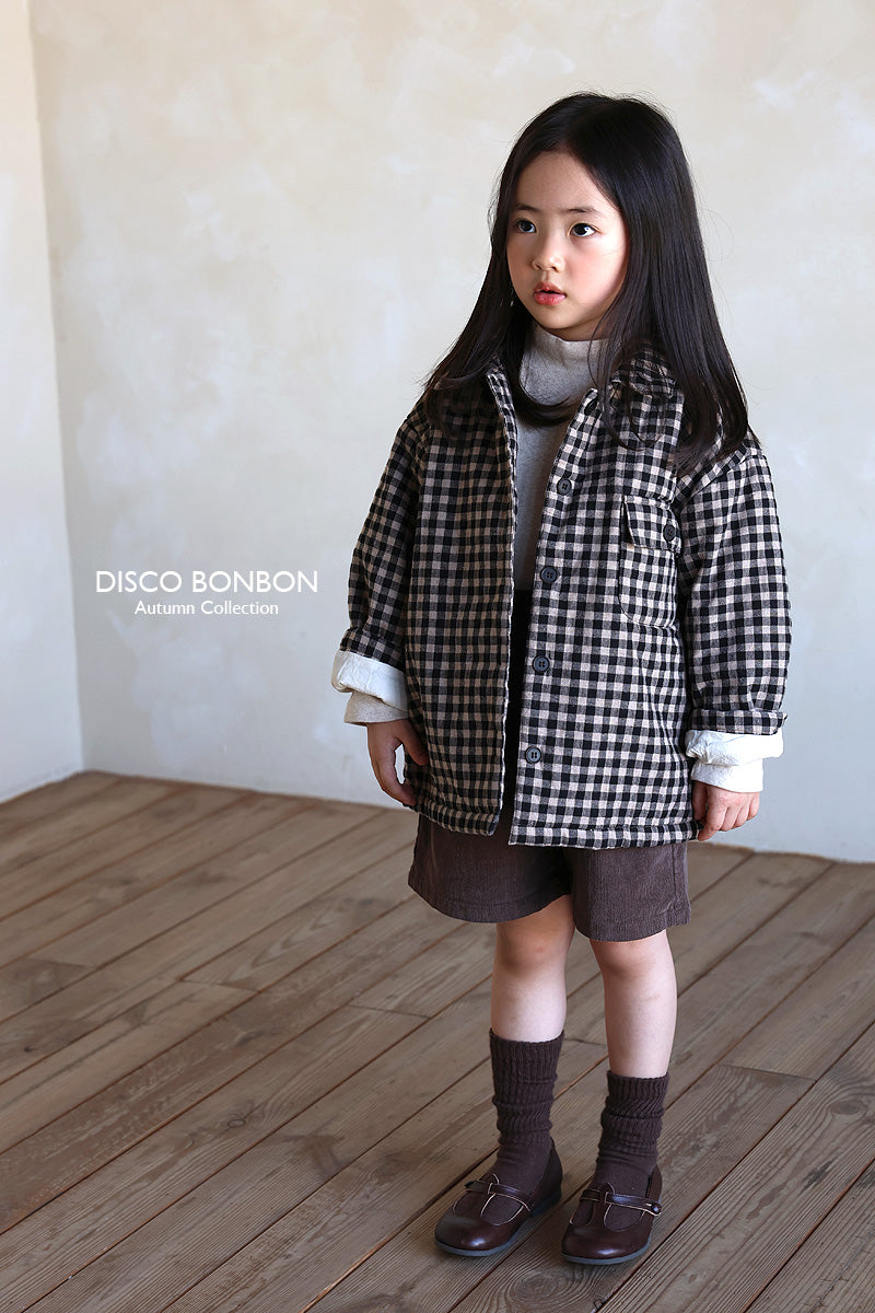 ［DISCO BONBON］Check cotton jumper