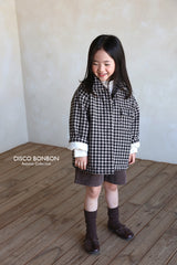 ［DISCO BONBON］Check cotton jumper