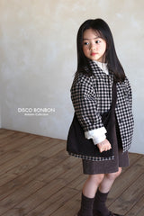 ［DISCO BONBON］Check cotton jumper