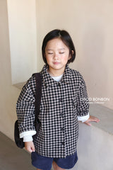 ［DISCO BONBON］Check cotton jumper