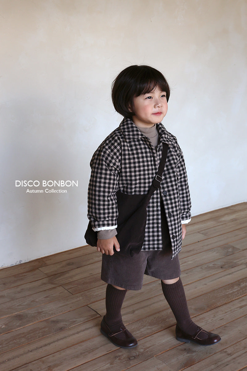 ［DISCO BONBON］Check cotton jumper