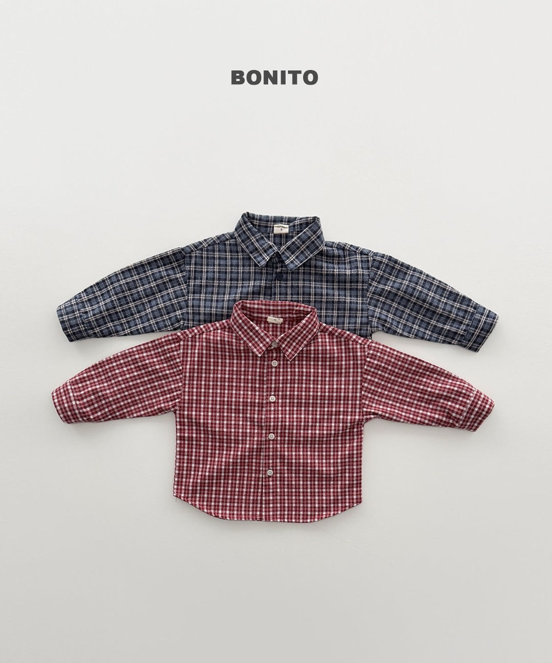 [BONITO] Warm check shirt