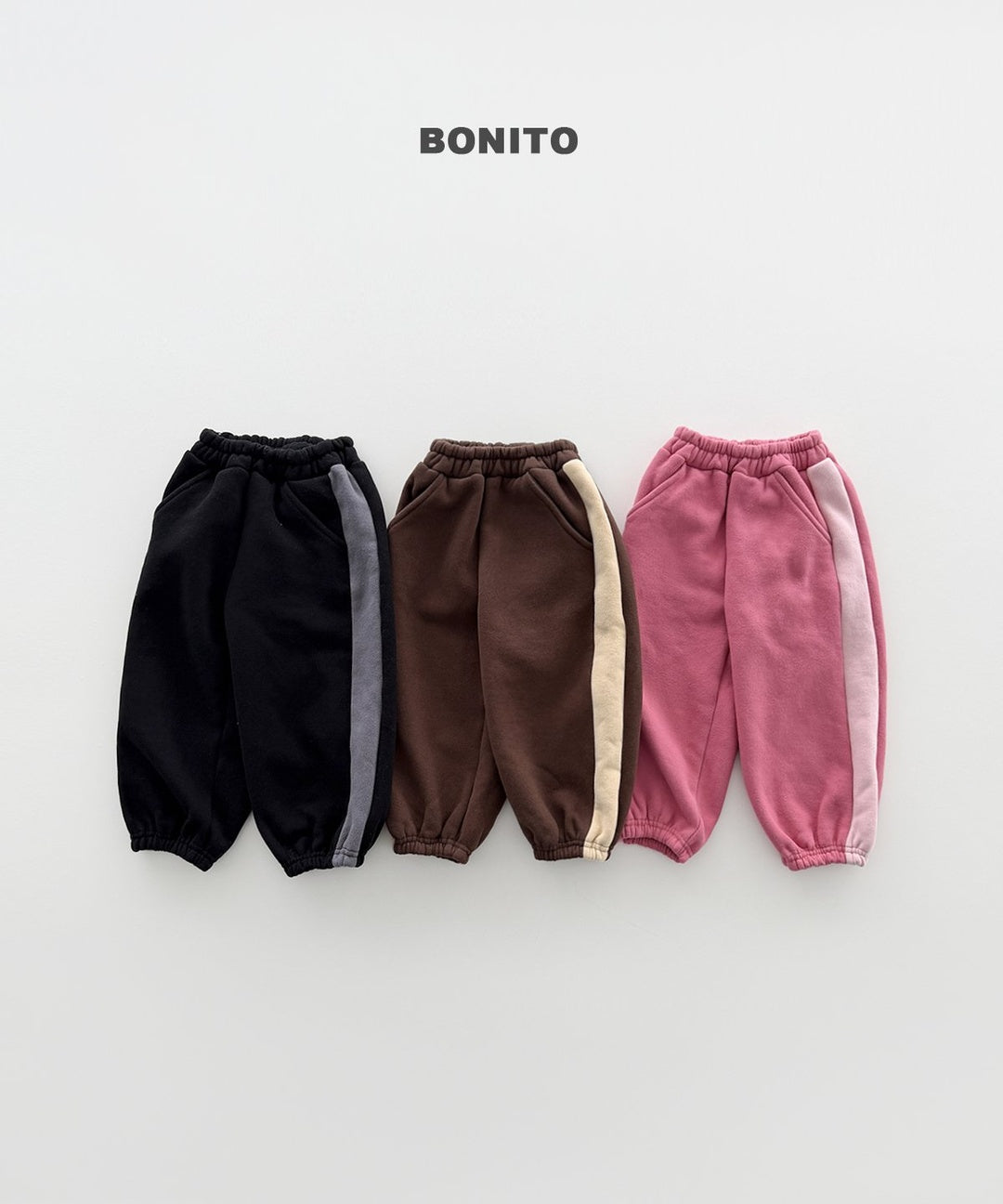 [BONITO] Side color block jogger pants