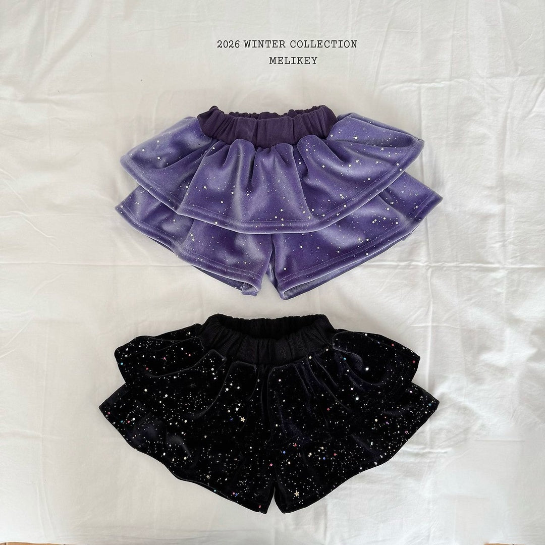 [Melikey] Shining cancan short pants