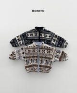 [BONITO] Nordic zip-up jumper