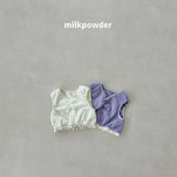[milk powder] Fleece lace vest