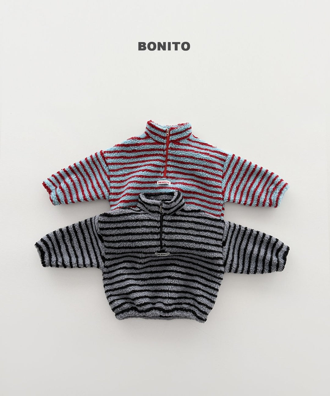 [BONITO] Boa stripe half zip