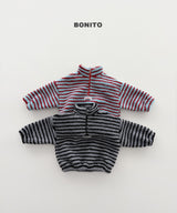 [BONITO] Boa stripe half zip
