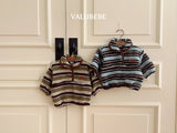 [valubebe] Wrinkle stripe collar anorak