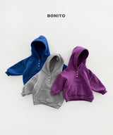 [BONITO] Round placket hood tee
