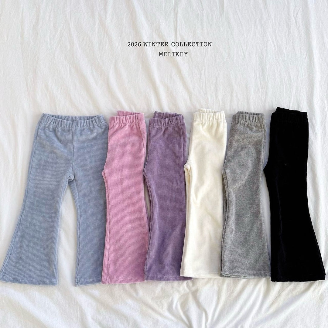 [Melikey] Velvet flare pants