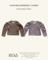 [ROA] Leopard shirring tee
