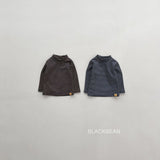 [BLACK BEAN] Stripe halfneck tee