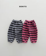 [BONITO] Stripe fleece jogger pants
