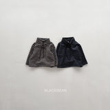 [BLACK BEAN] Crayon stripe bottleneck tops