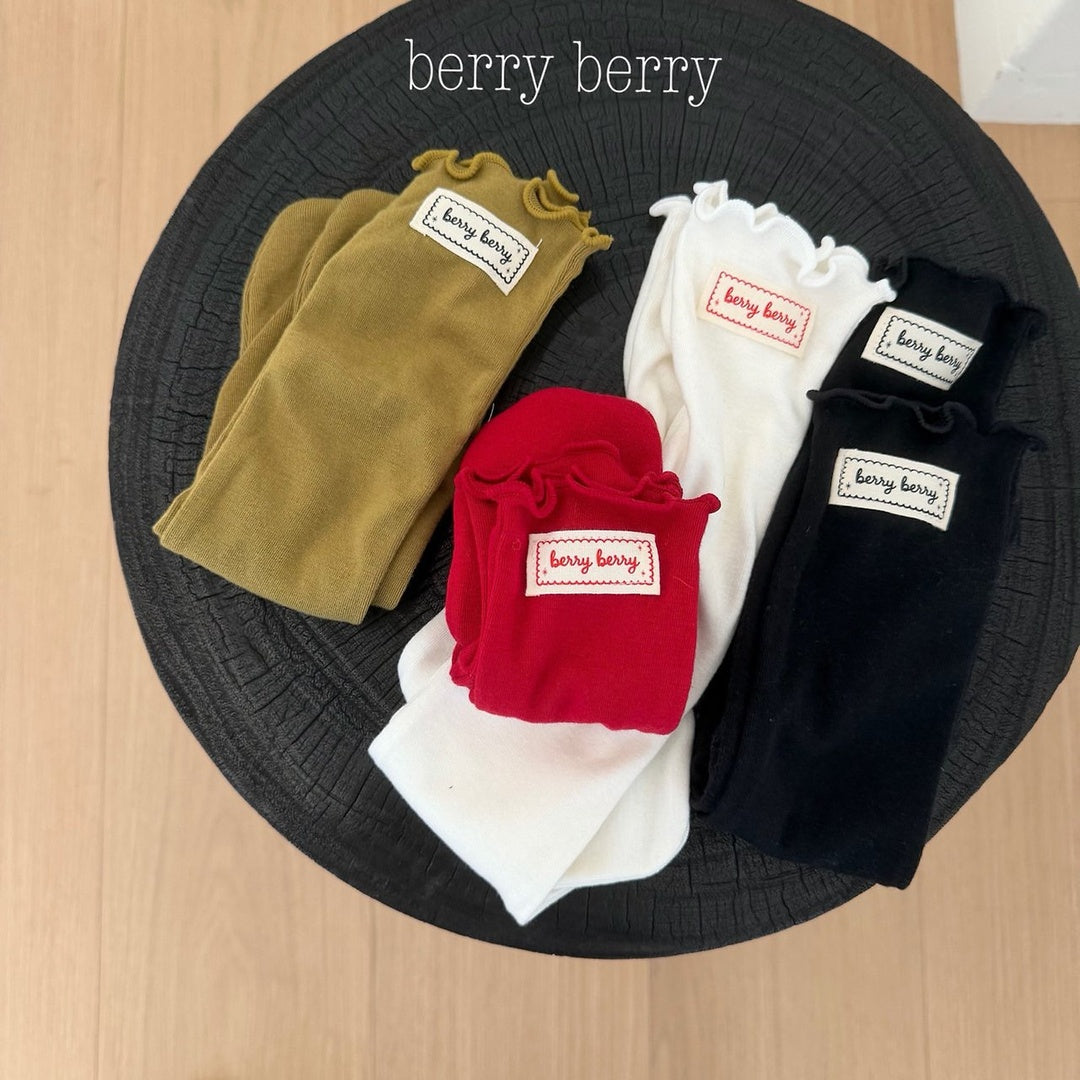 [berryberry] Label knee socks
