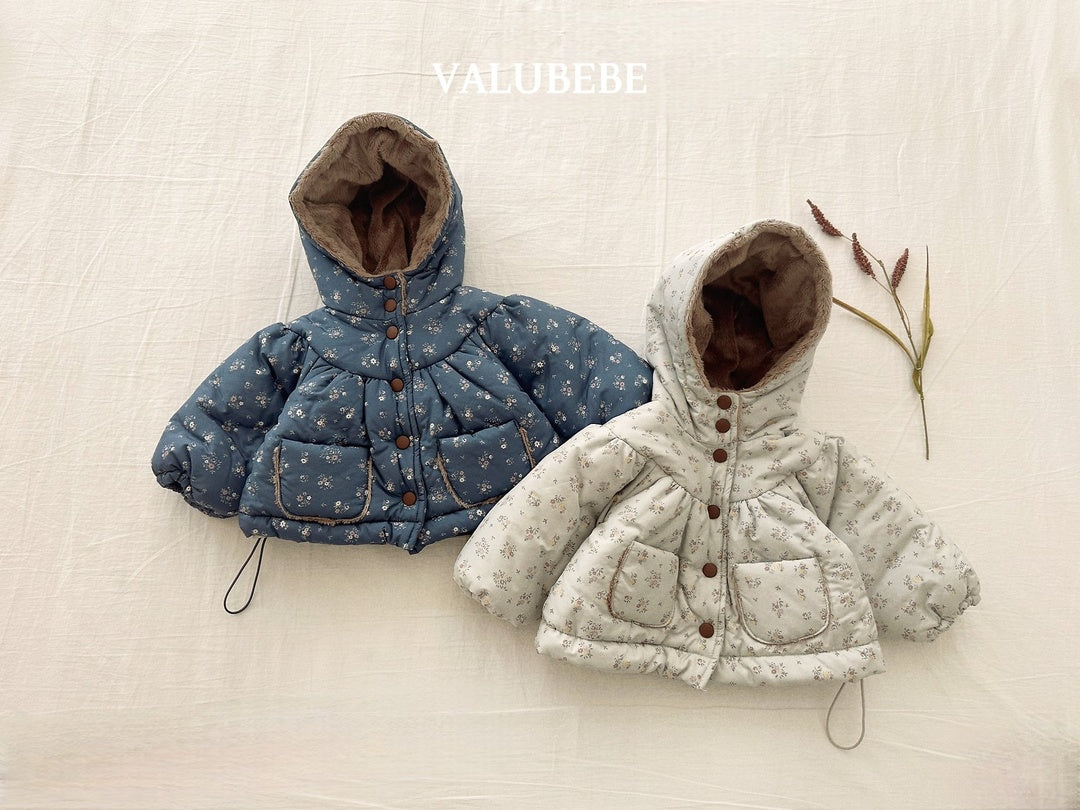 [valubebe] Blanc shirring hood jumper