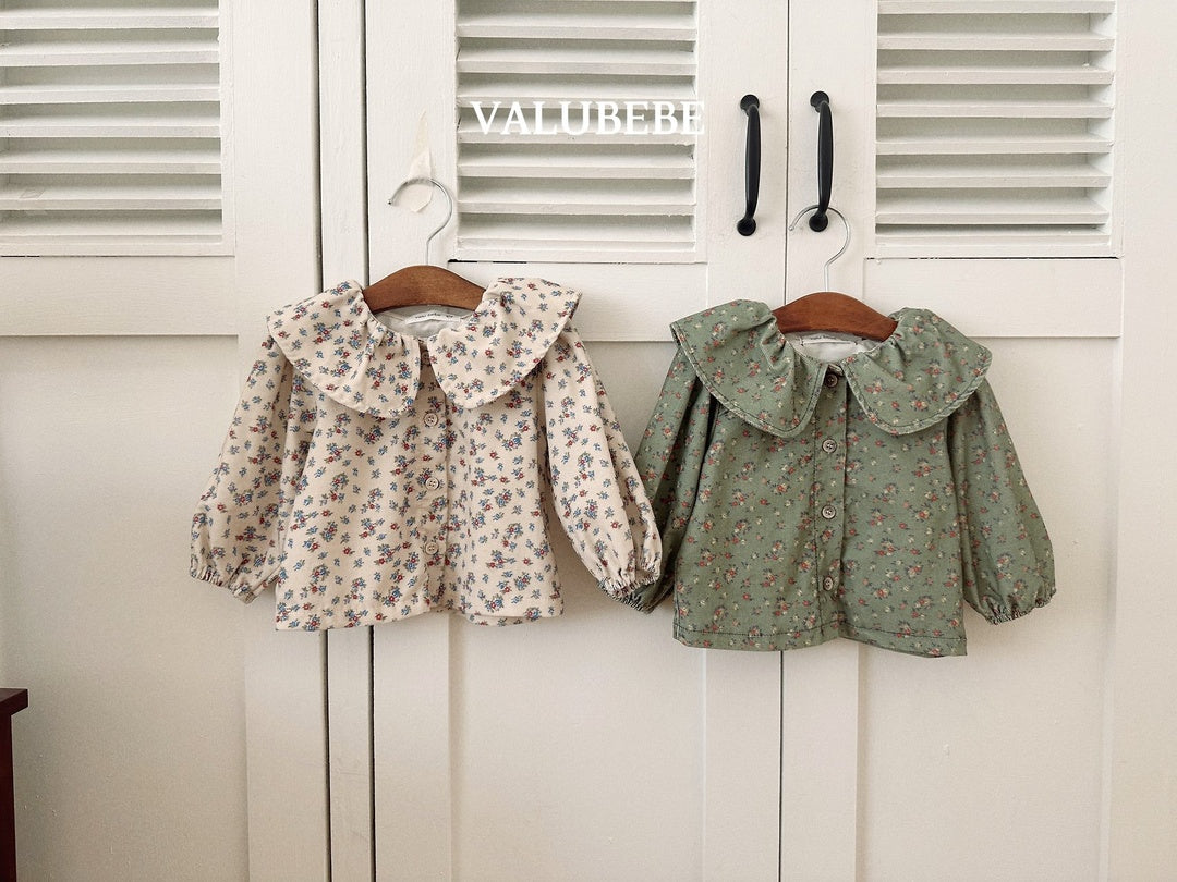 [valubebe] Garnet flower blouse