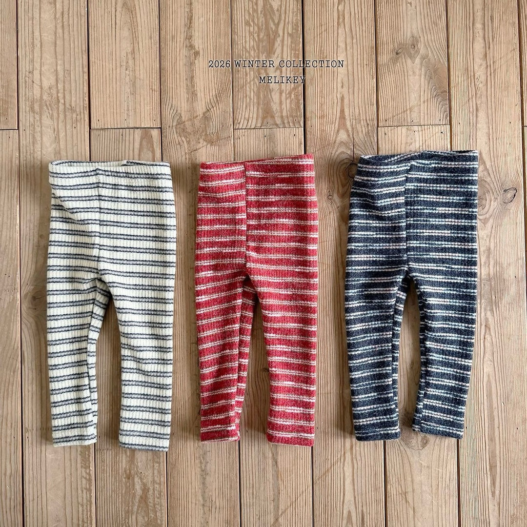 [Melikey] Rudolf stripe leggings