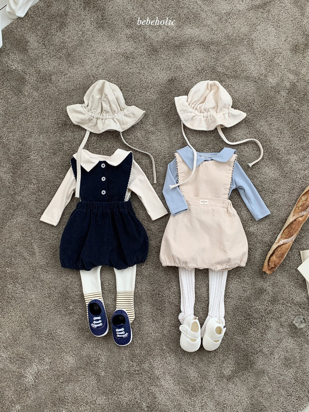 [bebeholic] Pony suspender rompers