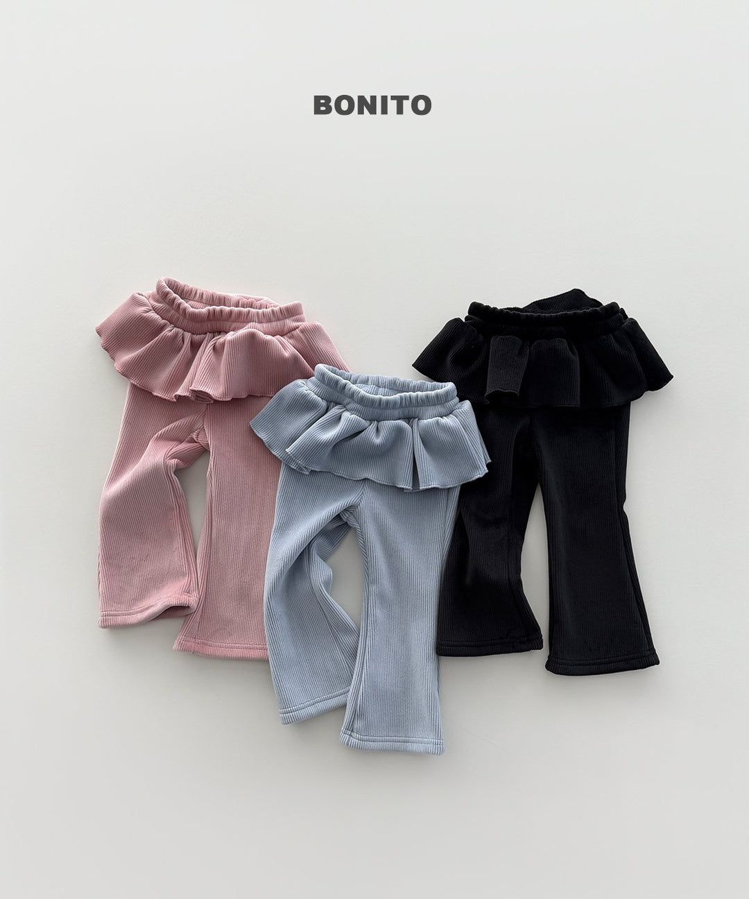 [BONITO] Velvet frill flare pants