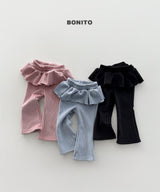 [BONITO] Velvet frill flare pants