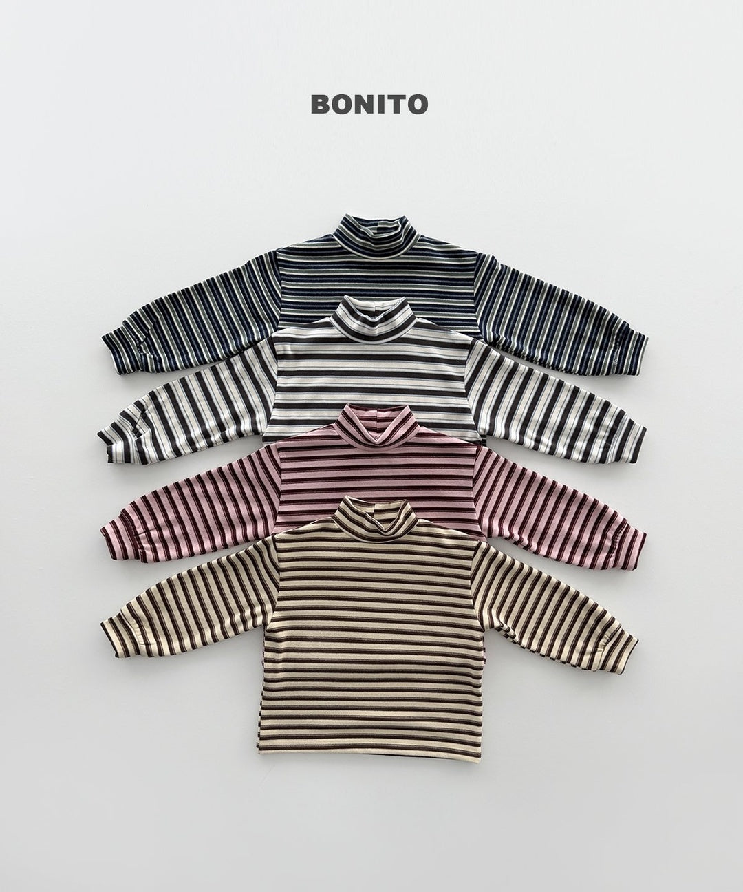 [BONITO] Retro loose halfneck tee