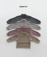 [BONITO] Retro loose halfneck tee