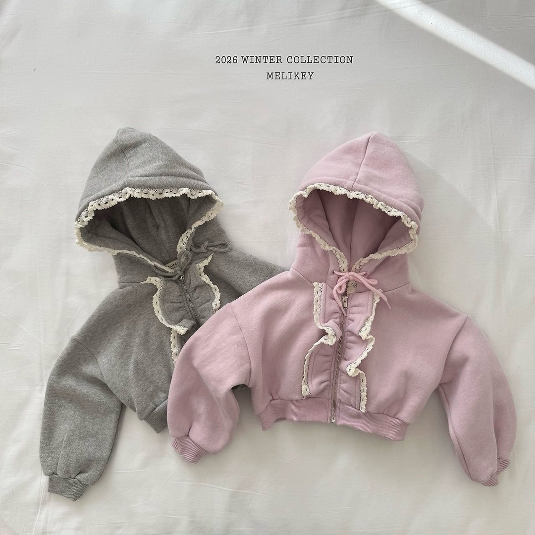 [Melikey] Juju frill hood zip-up