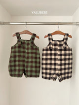 [valubebe] Almond check overalls