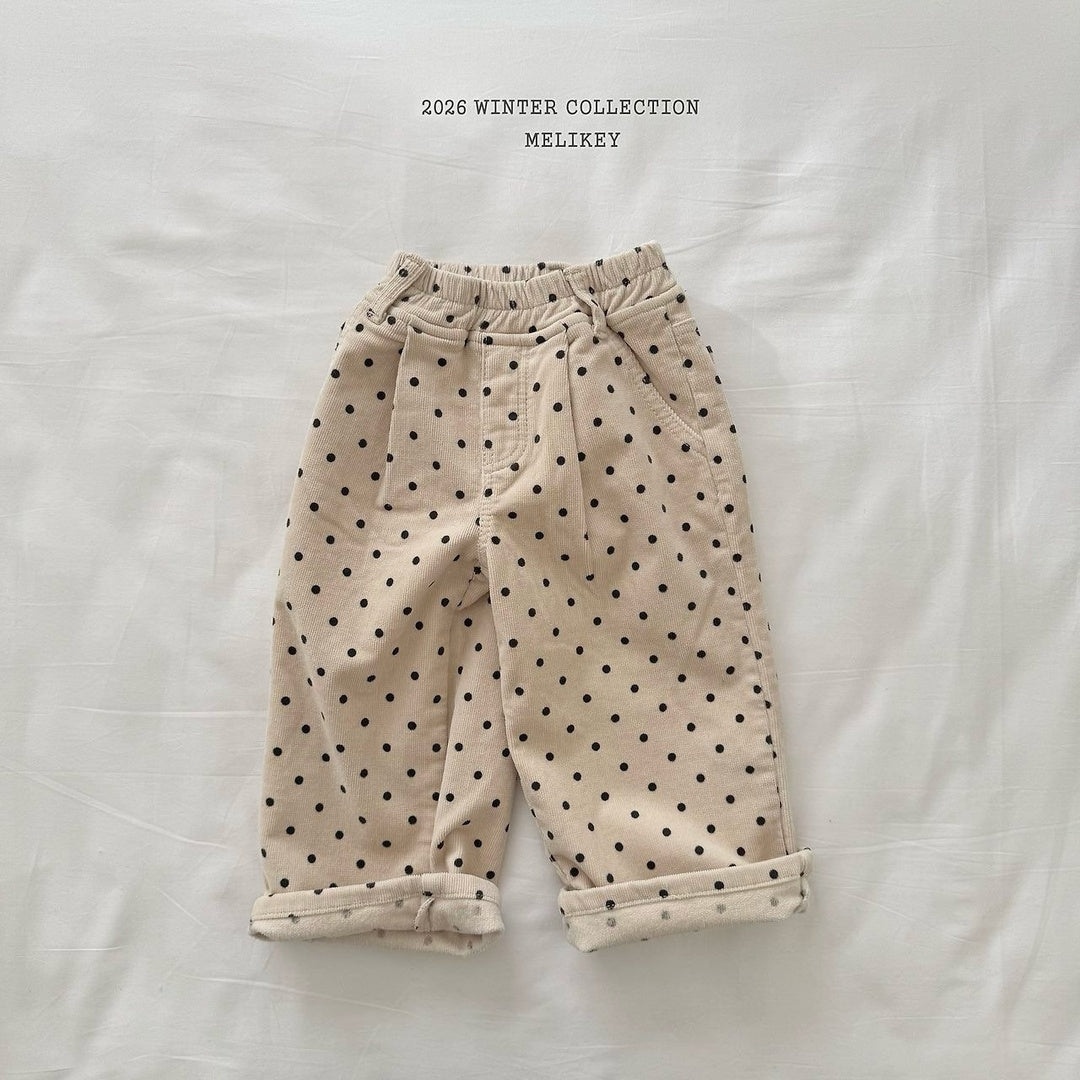 [Melikey] Dot corduroy pants