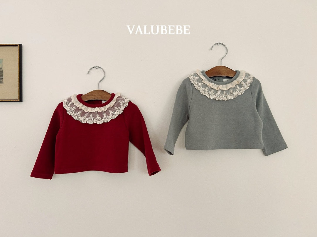 [valubebe] Lace cancan frill tee