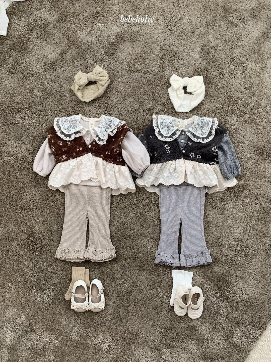 [bebeholic] Elsa flower lace vest