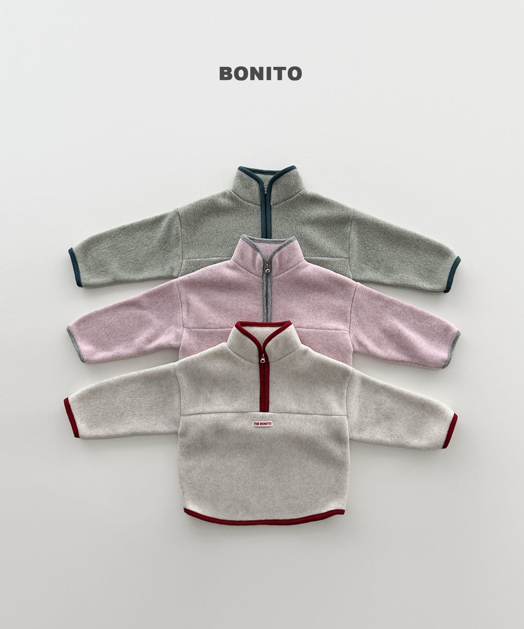[BONITO] Cotton candy coloration half zip